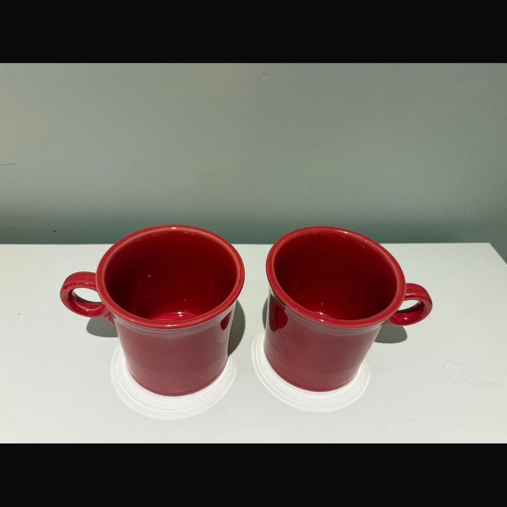 Fiestaware classic ring handle set in Scarlet Red. - Picture 3 of 3